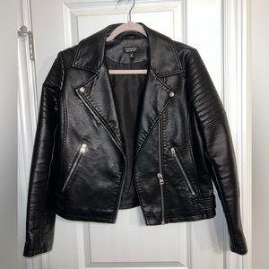 Topshop faux leather jacket